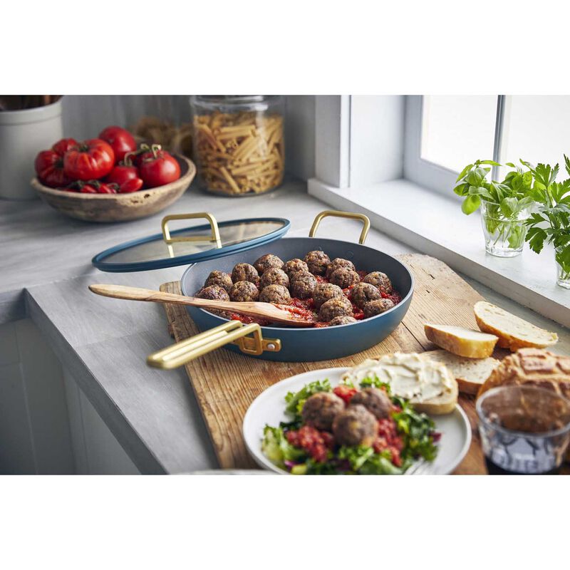 GreenPan Stanley Tucci Covered Frypan 30cm - Venetian Teal image number 1